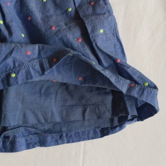 tucker + tate embroidered dot chambray mix dress 6 months baby girl - Picture 4 of 8